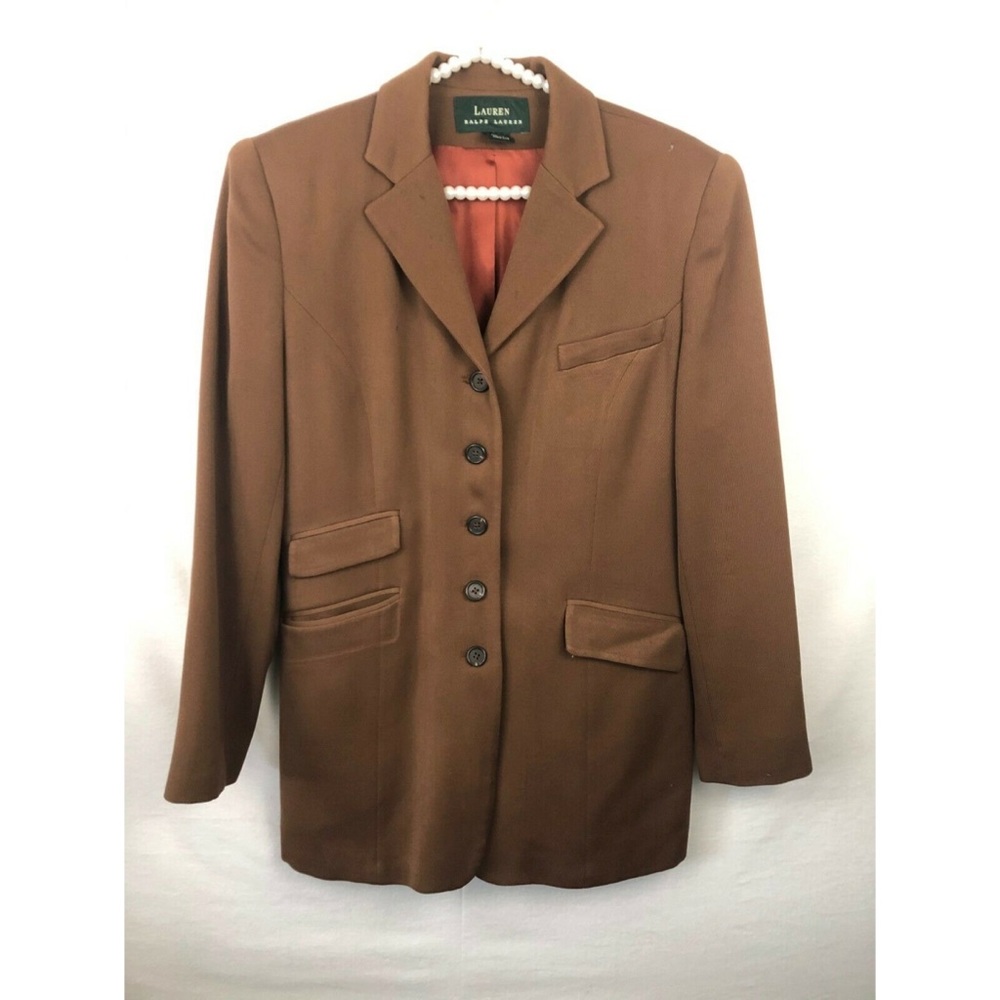 Lauren by Ralph Lauren Blazer Sz 8 Brown Wool